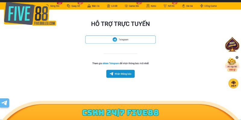 CSKH 24/7 FIVE88